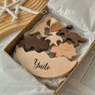 【名入れ】恐竜バランス積み木　知育　出産祝い　木製玩具