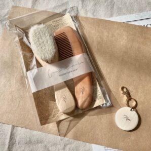 【名入れ】木製ベビーブラシ＆コーム セット