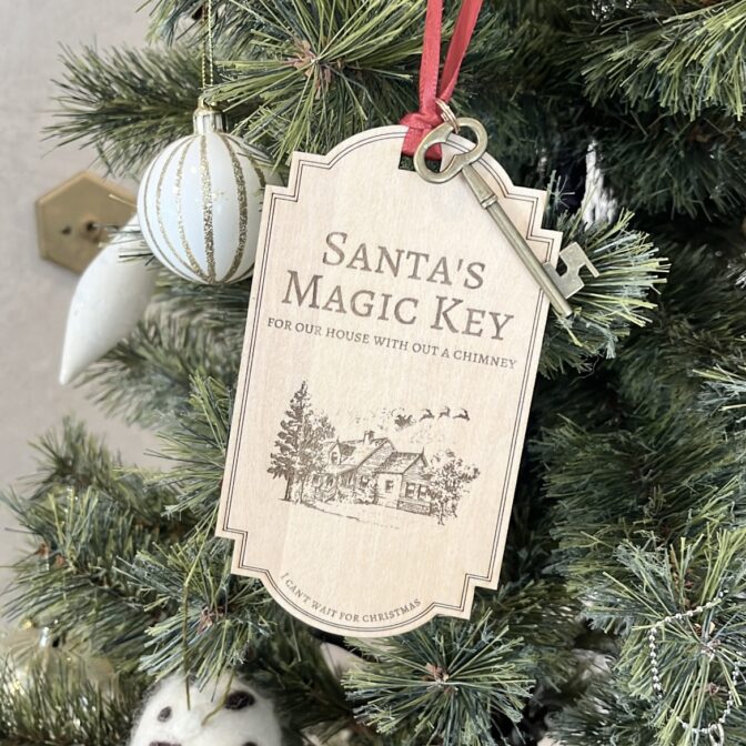Santa's magic key / Christmas 2024 木製オーナメント