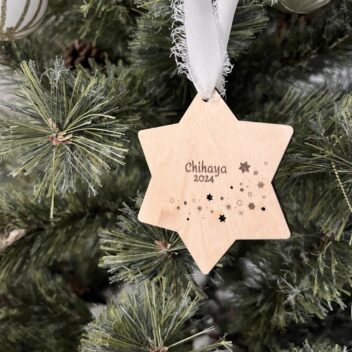 クリスマス　名入り木製オーナメント　